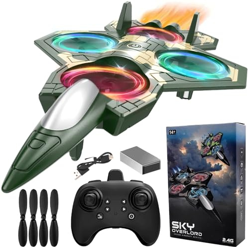 HATFRYF RC Planes For Kids, Foam Remote Control Airplanes, 2.4Ghz Aerobatic Aircraft Stunt Roll Flying Toys For Outdoor Yard Playground Park Boys Girls Beginners