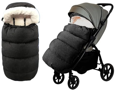 Waterproof Thickened Universal Stroller Blanket - Baby/Toddler Stroller Footmuff, Sleeping Bag & Bunting, Cold-Weather Winter Cover（Dark Grey）