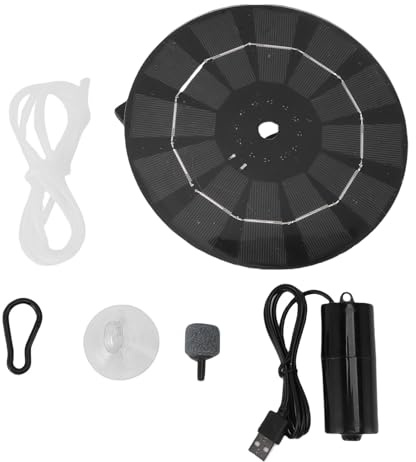 TOPINCN Aireador Solar Flotante para Estanque, Oxigenador Solar para Estanque, 10 W, Silicio Monocristalino, USB, Bomba de Oxígeno para Acuario, Aireador de Tanques de Peces para