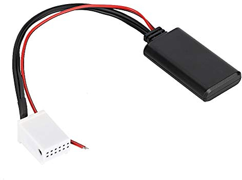 Qiilu 12V 12-poliger Auto-Bluetooth-AUX-Adapter, Auto-Fahrzeug-Bluetooth-AUX-Adapter Passend für MCD RNS 510 RCD 200 210 300 310 500 510 RCD 310 Bluetooth