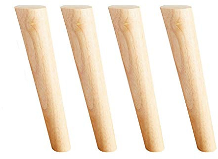 Mobilier En Bois Massif Pieds De Remplacement à Cône Oblique, Pattes De Support, Avec Plaque De Montage Et Vis,Meubles Jambes Pour Canapé Tv Armoire Table De Chevet Quatre Pièces(25cm)