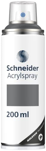 Schneider Paint-It 030 Supreme DIY Acryllack (hochdeckende Sprühfarbe, UV-beständig, 200 ml, Acrylspray für fast alle Untergründe) dark grey matt