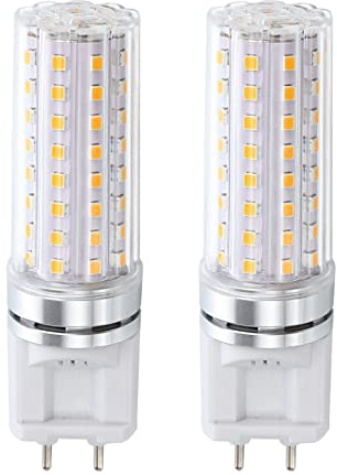 G12 LED Lampen, AC 85-265V 1200LM Nicht Dimmbar 12W G12 LED Birne, Ersatz für 100W 120W G12 Halogenlampen, Kein Flimmern (Color : Warm White 3000K, Size : 12W 2PCS)