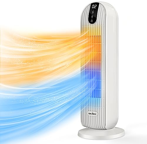 Sejoy Calefacciones de Bajo Consumo, Calefacción Calefaccion 2000W, Radiadores Bajo Consumo Electricos Grandes, 3 Modos, Triple Protección, Temporizador 12H, 90 ° Oscilación, Blanco