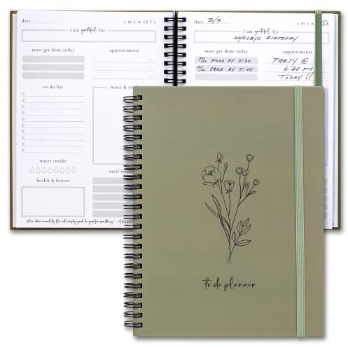 Cuaderno simplificado de lista de tareas, planificador diario estético para organizar fácilmente tus tareas y aumentar la productividad, elegante planificador sin fecha y suministros escolares u