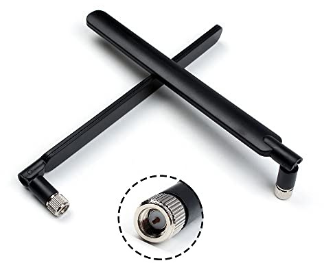 VoKs 2X LTE Antenne Stabantenne für Homespot Speedport Router LTE 2 II Huawei SMA 4G Kamera IP Hotspot (Schwarz)