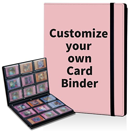 Custom 9 Pocket Card Binder, Personalized Design Trading Card Folders with Double Sided Pockets, 540 Card Collection Binder for Game Cards/Most Standard Size Cards/Sports Cards