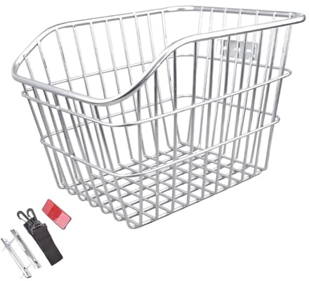 harayaa Cestino per Bici Posteriore Cestino per portabici Cestino per Bicicletta Portatile Resistente e alla Moda Portapacchi per Bicicletta per Mountain Bike, Senza Coperchio