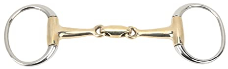 135-mm-Pferde-Ringtrense-Gebiss aus Edelstahl und Kupferscharnier, Pferde-Trensen-Gebiss mit Losem Ring, Pferde-Mund-Gebiss mit Losem Ring, Trensen-Gebiss Zum Reiten