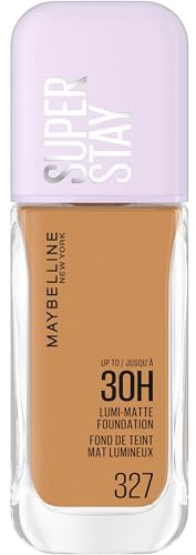 Maybelline New York - Fond de Teint Liquide Longue Tenue - Ultra-Résistant - Fini Mat Lumineux - Enrichi en Acides Aminés - Tous les Types de Peau - Superstay 30H Lumi-Matte - Teinte : 327 - 35ml