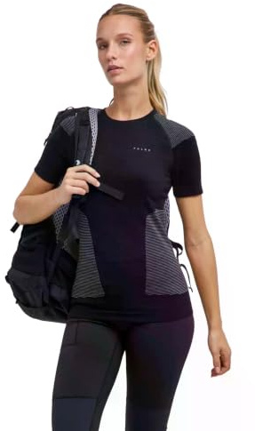 FALKE dam Baslager Ovandel Wool-Tech Light Protective W S/s Ts ull funktionsmaterial snabbtorkande 1 del, Svart Black 3000, XS