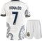 Mikalay Madrid #7 Retro Weißer Drache Limitierte Sonderedition Seltenes Fußball Kinder Trikot Shorts Set Jugendgrößen (Weiß,176.)
