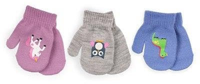 A2Z 4 Kids Baby Mittens 3 Pack Kids Toddler Soft Touch Cute Unicorn Owl Dinosaur Motif Gloves Babies Warm Magic Winter Full Finger Knitted Gloves Fuzzy Stretchy Mittens One Size Fit Age 0-24 Months