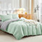 Tokokimo 4-Piece Double Bedding Set Sage Green Duvet Set with Pillowcases and Deep Fitted Sheet (40cm Mattress Depth) - Double Duvet Cover Set Ultra-Soft Microfiber, Sage Green