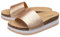 DUNLOP Ladies Sandals Womens Wedge Platform - Rose Gold - UK 6