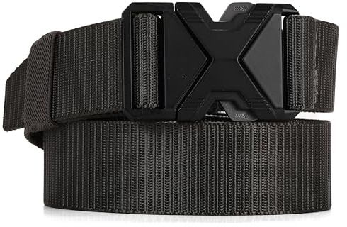 ProudDemon bälte herr, automatiskt läderbälte herr spärrhake för herr affärskostym, 35 mm bälte utan hål, storlek anpassad, kaffe, Taille 90-100cm (Gesamtlänge 115cm)
