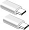 2-Pack Lightning to USB C Adapter - Aluminum Shell Adapter Supports Charging and Data Transmission, Compatible with iPhone 15/14/13 & iPad Pro, Travel Essential (Silver)