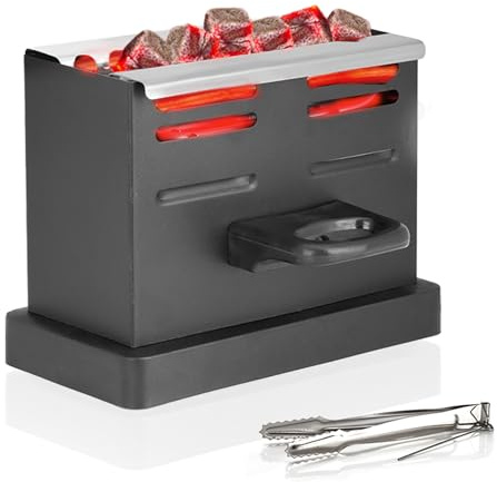 SERdeerCH Accenditore elettrico carbone 800W Bruciatore per narghile Accendi Carbonella Mini stufa elettrica calda (nero)
