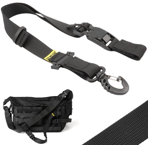 1 Pack Messenger Bag 3 Point Belt with Magentic Quick Release Buckle Stability Belts Add on Straps for Outdoors Cycling Crossbody Sling Bag Sling Backpack Chest Bag Daypack Shoulder Bag, Black