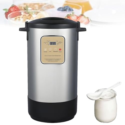 Smart jäsningsmaskin, kommersiell yoghurtmaskin, innerkanna i rostfritt stål, tids- och temperaturkontroll, för ost, fruktvin 18L