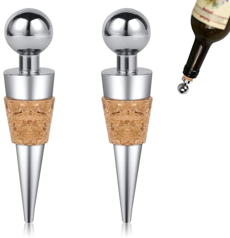 2 Stück Weinverschluss, Konische Weinstopfen, Weinflaschenverschluss, Sektverschluss Auslaufsicher, Wiederverwendbare Weinstopfen Für Weinsammlung, Rotwein Und Champagner