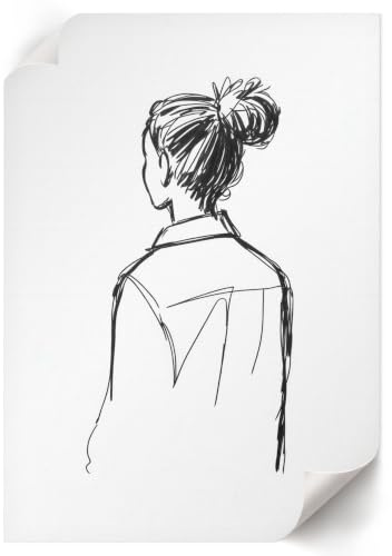 Lienzo Decorativo 21x29,7 cm | Tamaño A4 | Vista posterior de la figura