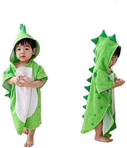 Verve Jelly Albornoz con Capucha para niños Toalla de baño - Toallas absorbentes de algodón para niños y niñas para baño Playa Ropa de Dormir para niños Traje de Dormir