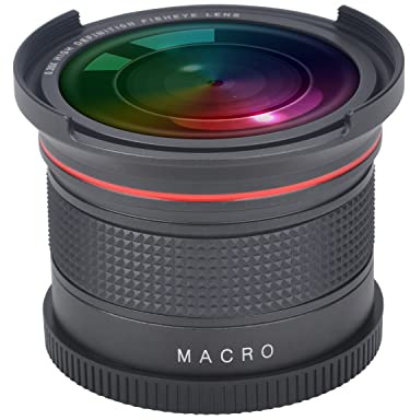 PowerTrust 52mm 0.35x Fisheye Wide Angle Lens for Nikon D5100 D5200 D5300 D5500 D3000 D3100 D3200 D3300 D3400 D3500 D7000 D7100 DSLR Cameras