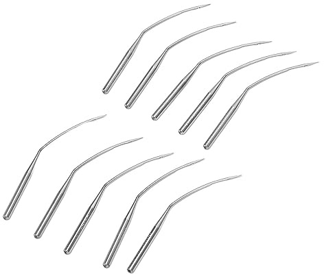 Aiguilles à Coudre Courbes pour Points Invisibles Durables, Lot de 10 Aiguilles de Taille 10 70 en Acier LWX6T Robuste, Idéales pour Réparer et Remplacer les Aiguilles de