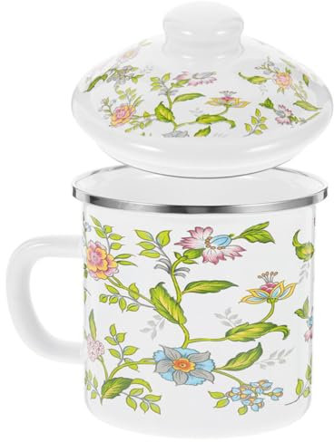 MOLUCKFU Vintage Emaille Tasse Großer Kaffeebecher Multifunktionale Trinkbecher Für Zuhause Büro Camping Hochwertiger Temperaturbeständiger Wasserbecher