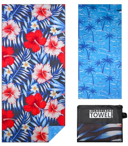 TMEOG Toalla Playa 180x80cm Toalla Microfibra Grande Manta Playa Antiarena Toallas Piscina Secado Rápido Sabana Playa Fina para Mujer Hombre(Flor roja)