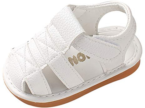 Sandalias zapatos rojizos primeros zapatos caminantes solo bebé suave niña zapatos de bebé bebé niñas zapatillas de deporte, Blanco, 9-12 meses