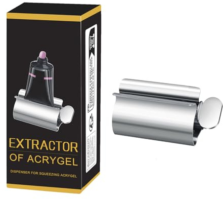 Yulokdwi Exprimidor De Tubos De Pintura,Prensador de Tubos Metálico - Rodillos Manuales Dispensadores, para Cremas Dentales, Cosmeticas y Pinturas