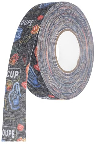 PAMINGONO Ruban Adhésif de Hockey sur Glace Antidérapant 25 CM X 185 M Résistant à L’Usure Blanc Protection Solide pour Bâton de Hockey Accessoire Sportif Essentiel et Gazon