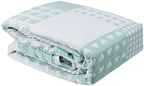 VIALMAN Colcha Bouti Ligera Sofia 21 para Cama Individual de 90 cm | Colcha Cama 90 | Tamaño Colcha 180 x 270 cm, Color Verde