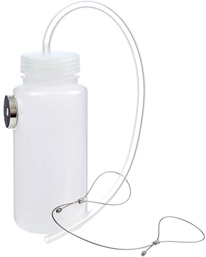 Mission Automotive Brake Bleeder Kit - 16 Oz, White - Brake Fluid Bleed Kit & Magnetic Bleeder Bottle with Lanyard