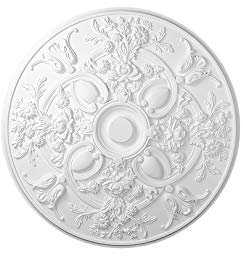 HEXIM Perfect Roseta de estuco para techo de espuma dura de poliuretano, robusta, elemento decorativo (B3004 – 795 mm de diámetro), diseño de candelabro