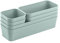 Engelland - Schubladen-Organizer Set, 6-teilig, Farbe: Pastell-Grün, universell verstellbar, Aufbewahrungs-Box, Einteiler, Trenn-System, Utensilien, Stauraum, Wohn-Badezimmer, Kunststoff, BPA-frei