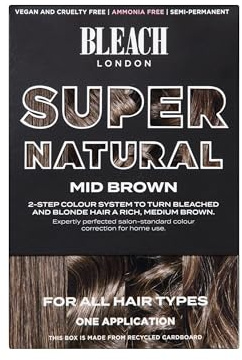 Bleach London BLEACH LONDON MID BROWN SUPER NATURAL KIT - Semi-permanentes mittelbraunes Farbkorrekturset