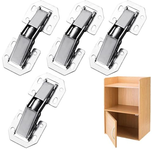 Invisible Hinges for Cabinet Doors | Frameless Cabinet Hinges Invisible Door Hinges | Sturdy Surface Mount Cabinet Hinges Concealed Cupboard Door Hinges for Home Kitchen