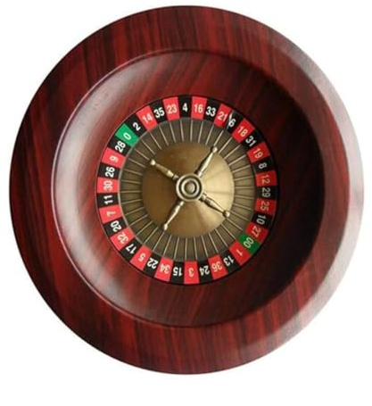 CFDZCP Juego de Ruleta de Mesa de 12 Pulgadas, Ruleta de Casino de Madera Maciza para Adultos, Giratoria para Fiesta Nocturna y Juegos en Casa