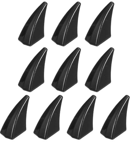 QUARKZMAN 10 Set Leder Nieten 17 x 12mm Doppelkappe Hohlnieten Hornschrauben Zubehör mit Metall Schraubnieten Rücknieten Punk für Gürtel Dekoration Kleidung Katzenkrallen-Spikes (Schwarz)