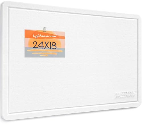 Tablero de anuncios de fieltro de 61 x 45,7 cm, tablero decorativo para el hogar y la oficina | Tablero de corcho alternativo para pared con chinchetas, tablero de estado de ánimo para fotos, notas y recordatorios