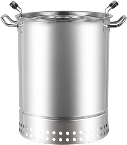 Parrilla para barbacoa de carbón con barril de ahumador de asador, malla de acero inoxidable, 20 brochetas de brochetas, cesta rodante para parrilla de camping