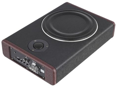 SHIOUCY Subwoofer attivo 37x25cm Subwoofer 600W Max Potenza per auto con amplificatore integrato 40-200Hz 4kg Nero