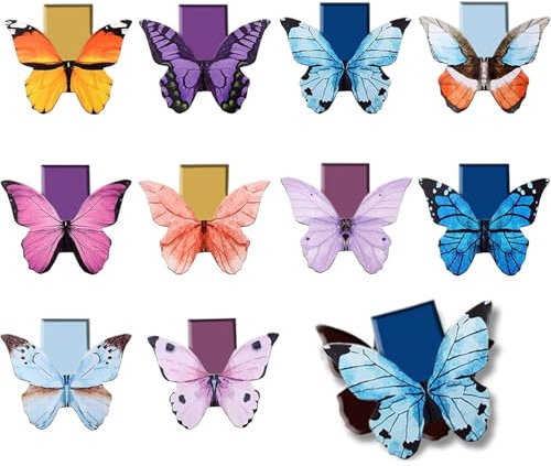WROYGVY Magnetische Schmetterling Lesezeichen, 10 Stück, für Kinder, Schüler, Buchliebhaber, mitbringsel