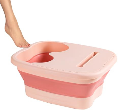 Vasca da bagno pieghevole ergonomica per pediluvio, vasca da bagno per piedi, vasca da bagno per pediluvio, vasca da bagno per pediluvio, migliorata stabilità impermeabile, secchio portatile per
