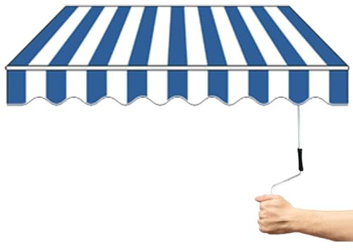 Toldo retráctil de 4 x 1,5 m, 4 x 2 m, 4 x 2,5 m, protección UV, para patio, balcón y restaurante, parasol telescópico para patio y cafetería