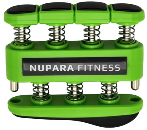 NUPARA FITNESS Grip Strength Trainer - Hand Strengthening Device, Forearm Strengthener, and Finger Trainer. Hand Gripper Strengthener and Guitar Finger Exerciser.