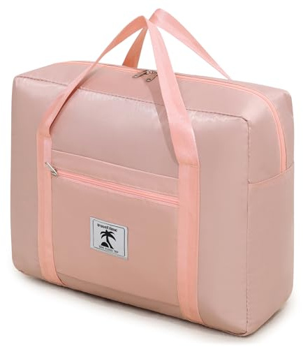 SUCIKORIO 40x30x15cm British Airways Air France Jet 2 Handgepäck Tasche für Flugzeug, Wasserdicht Oxford Reisetasche Faltbare Cabin Bag 18L Klein Carry On Luggage Für Weekender, Reisen, Rosa